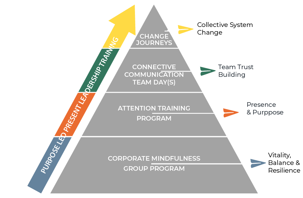 purpose led present leadership 1-1 training pyramid